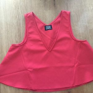 NWOT red crop Aline v-neck red tank
